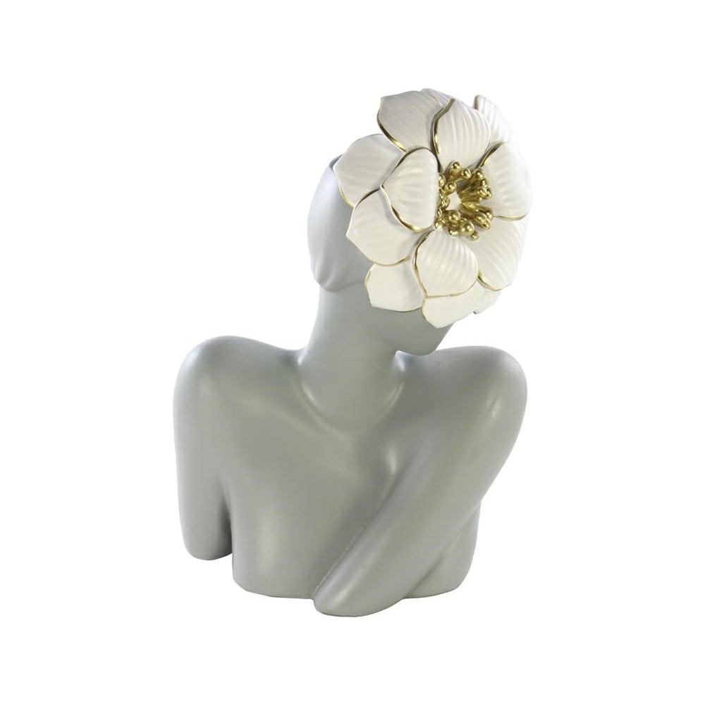 BUSTO FIORE BIANCO P VASO 35X2